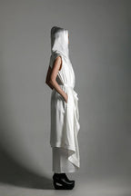 Tamoe Silk Top Stitched Hooded Robe - 2 Color Variants