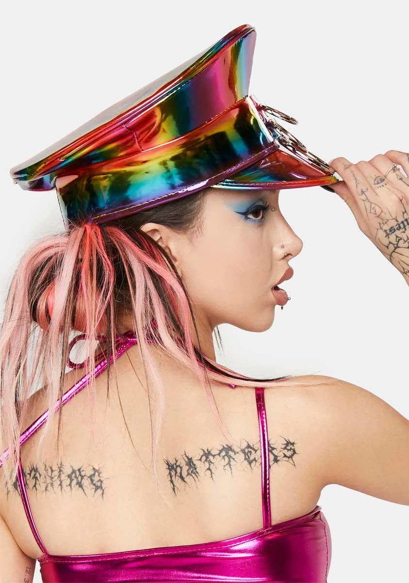 Funk Plus - Bondage captain hat - Rainbow