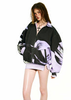 BONG Purple Blooms Hoodie Split Dress