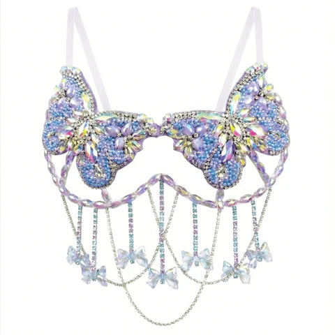 Fly By Butterfly Beaded Carnival Bra