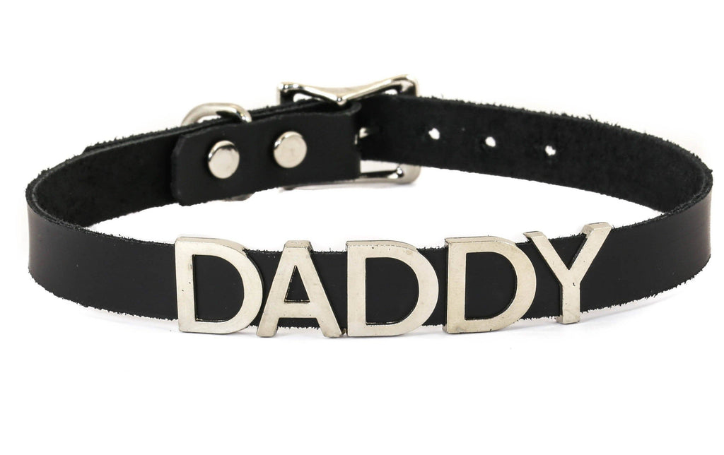 Funk Plus - Leren naam choker - Zwart