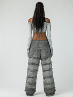 Womens Pants with Patchwork Detail