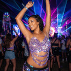 Purple Siren Shell Holographic Carnival Top