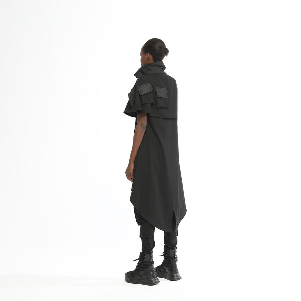 Womens Jacket With Side Cape