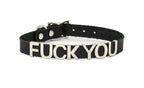 Funk Plus - Leren naam choker - Zwart