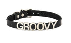 Funk Plus - Leren naam choker - Zwart