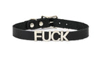 Funk Plus - Leren naam choker - Zwart