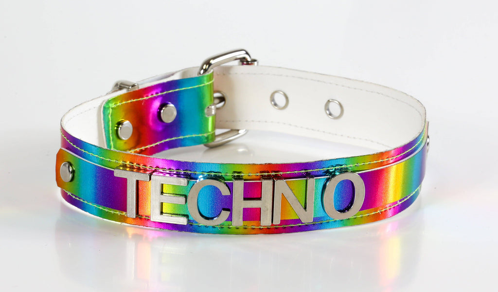 regenboog techno choker