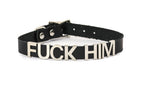 Funk Plus - Leren naam choker - Zwart