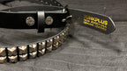 Funk Plus - Leren rave belt - 2 rijen  pyramid studs - Zwart