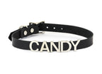 Funk Plus - Leren naam choker - Zwart