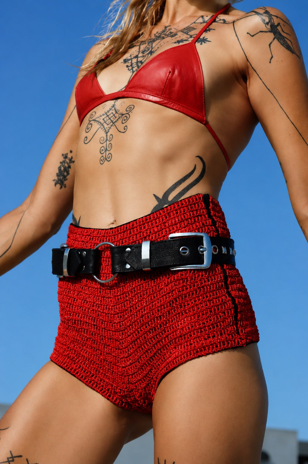 Red Leather Tops