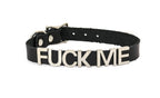 Funk Plus - Leren naam choker - Zwart