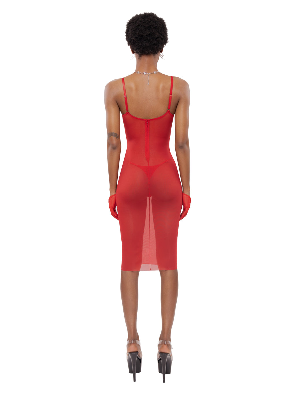 Nina Red Midi Dress
