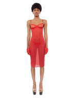 Nina Red Midi Dress