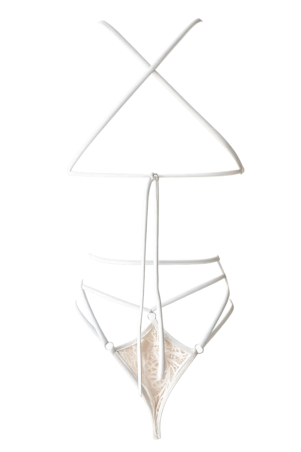 Allure Bodysuit (White Lace)