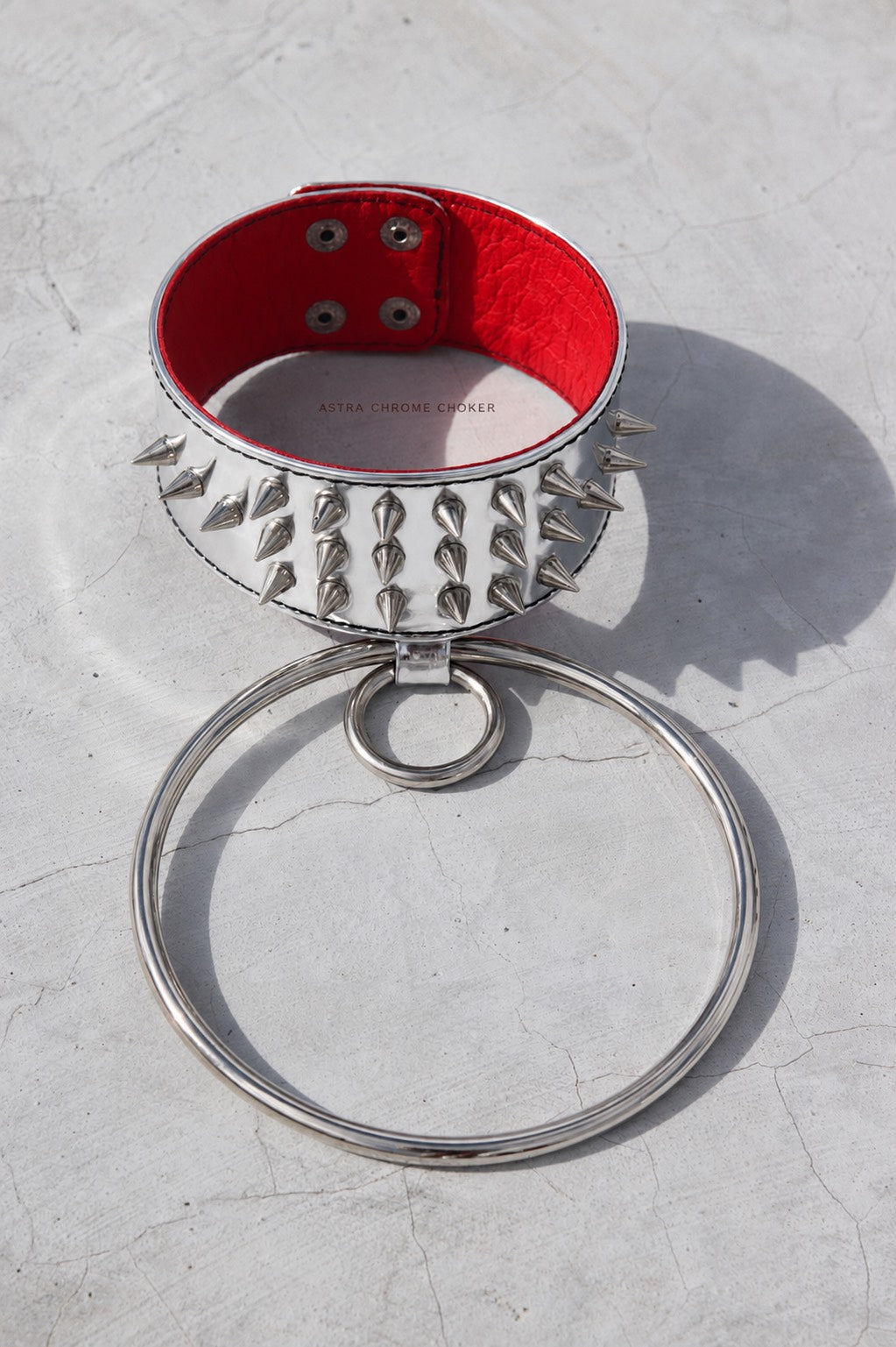 Silver Large Choker with Studs