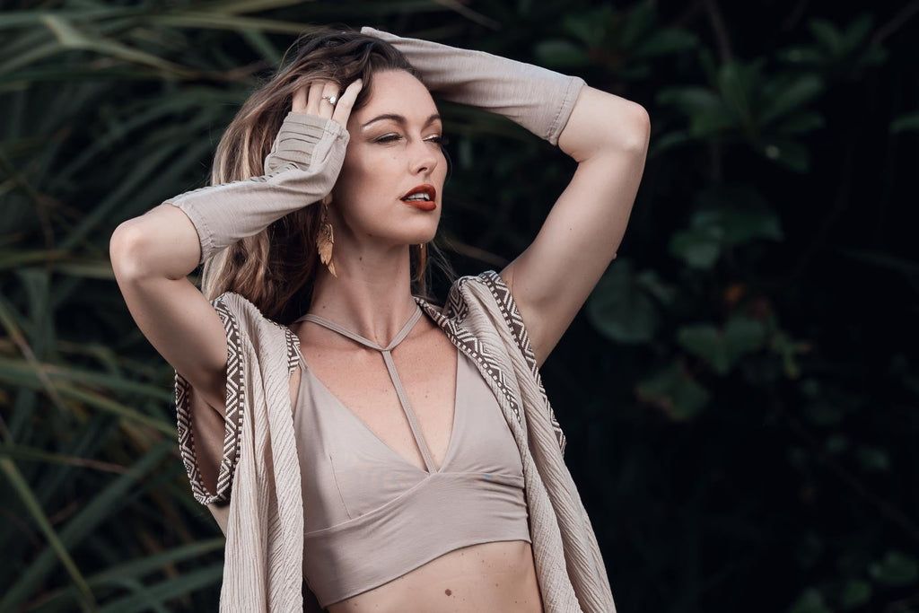 Bee Cosmic Laser Cut Vest (Beige)