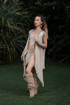 Bee Cosmic Laser Cut Vest (Beige)