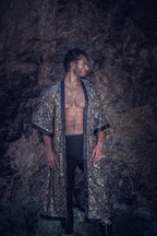 Radiance Sequin Kimono (Black/Gold)