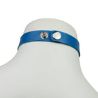 Studio Moonbow - Leather Choker with Ring – Blue