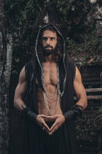 Cosmic Druid Laser Cut Chain Hood