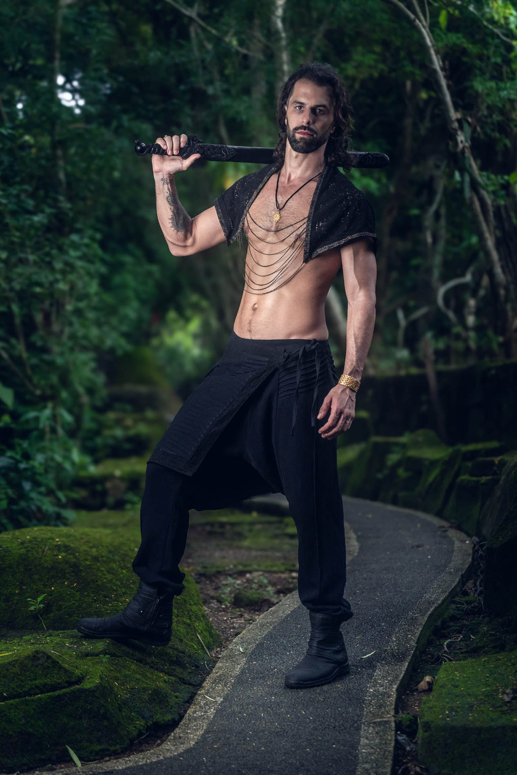 Cosmic Druid Laser Cut Chain Hood