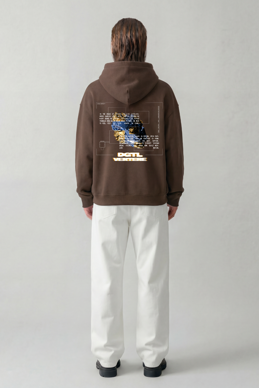 DGTL X VERTERE SYSTEM SHOCK HOODIE - COFFEE
