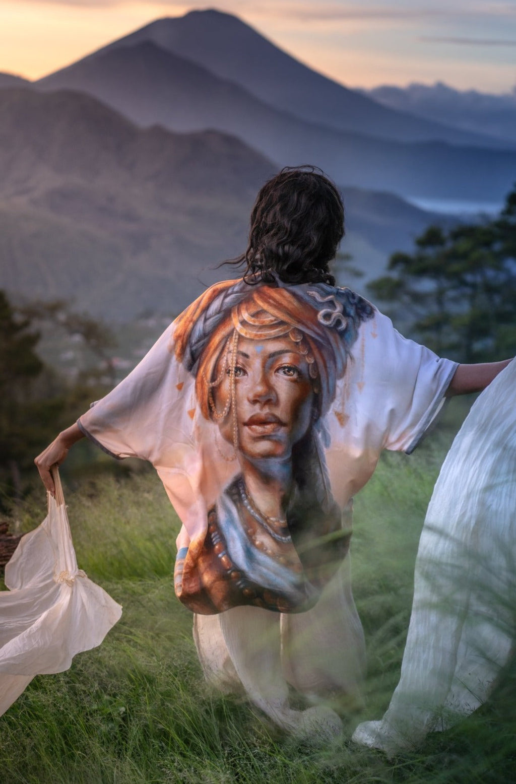 Dawn's Witness Kimono- Autumn Skye Wearable Art