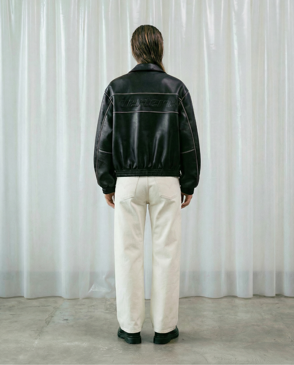 ENIGMA LEATHER JACKET - BLACK
