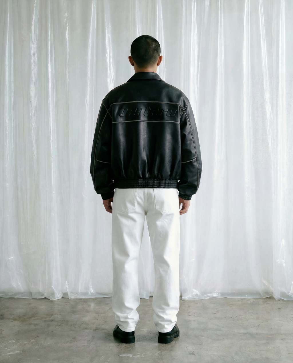 ENIGMA LEATHER JACKET - BLACK