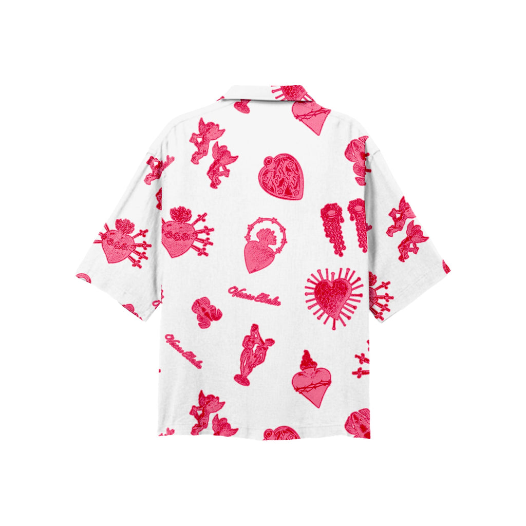 FORGET ME NOT VISCOSE SHIRT - WHITE