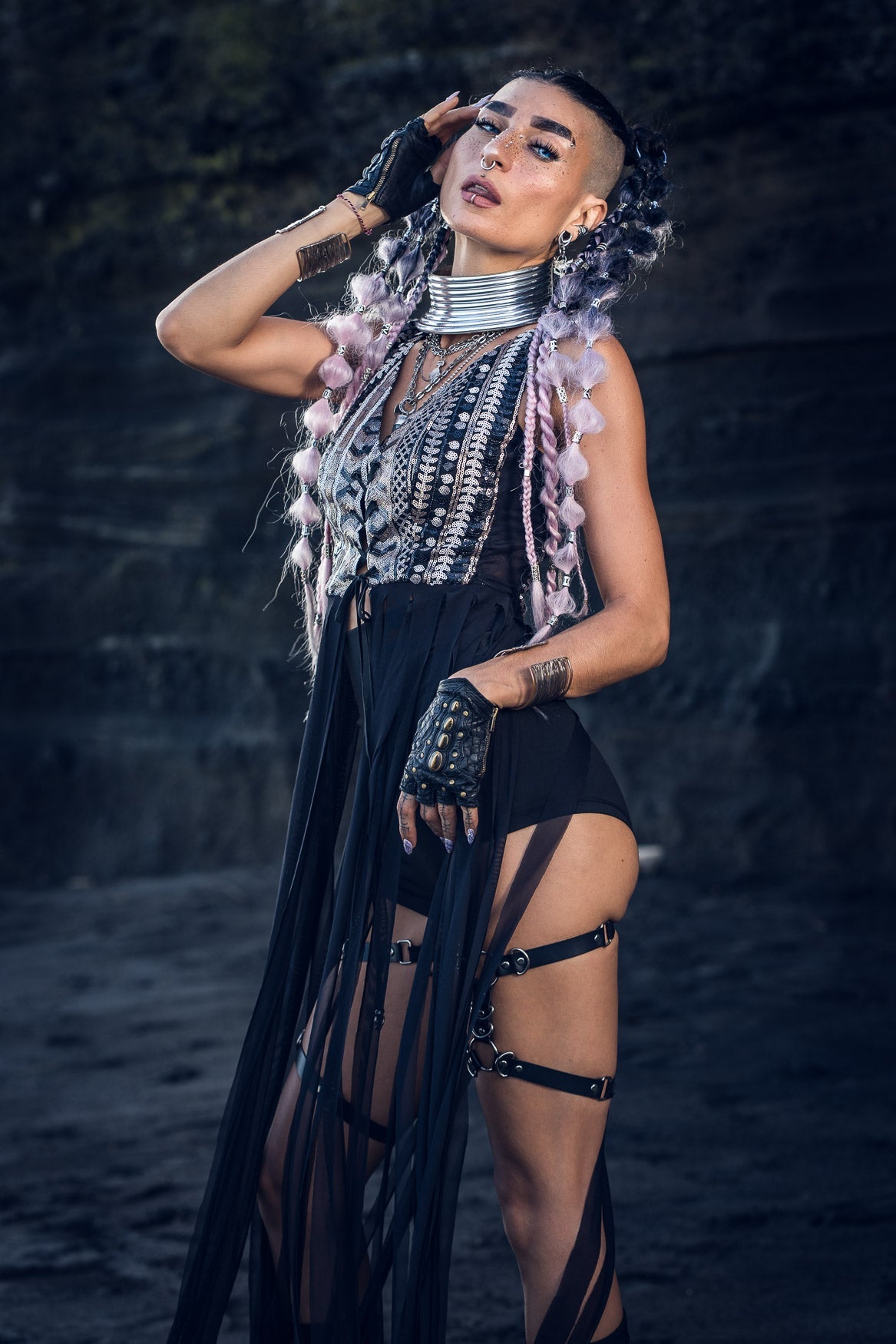 Nyx Sequin Fringe Top