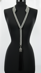 Beaded Tailored Collar with Removable Tie- 6 Looks in 1