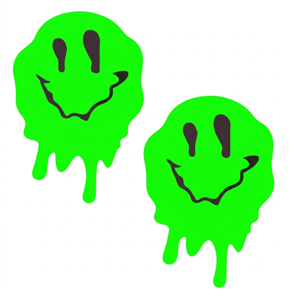 Good Times Neon Green Blacklight Nipple Cover Pasties