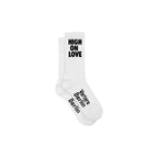 HIGH ON LOVE TENNIS SOCKS - WHITE