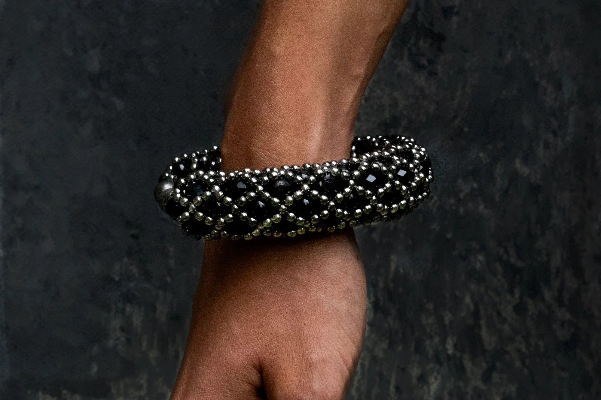 Nyx Cross-Beaded Cuff - 2 Color Variants