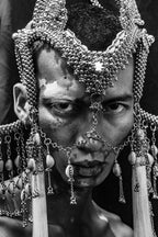 Jas Modular Headpiece System w/Face Chain in Pearl