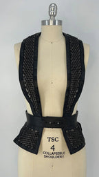 Dietrich Beaded Leather Tuxedo