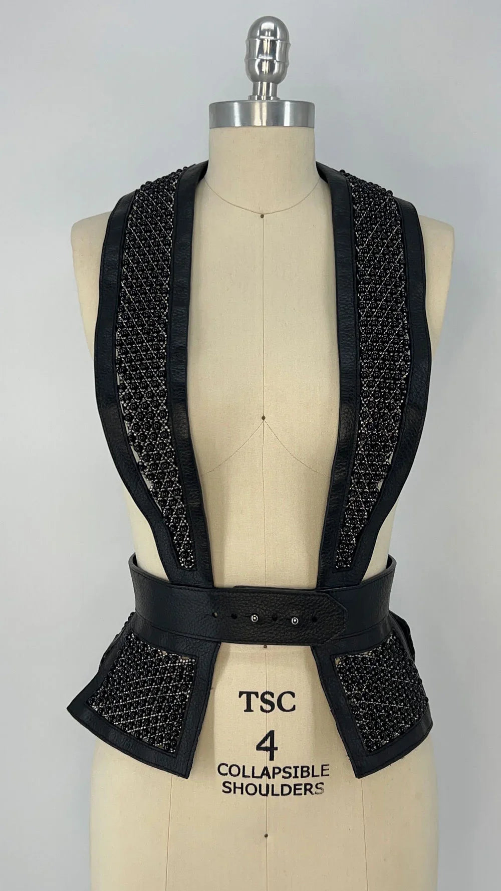 Dietrich Beaded Leather Tuxedo