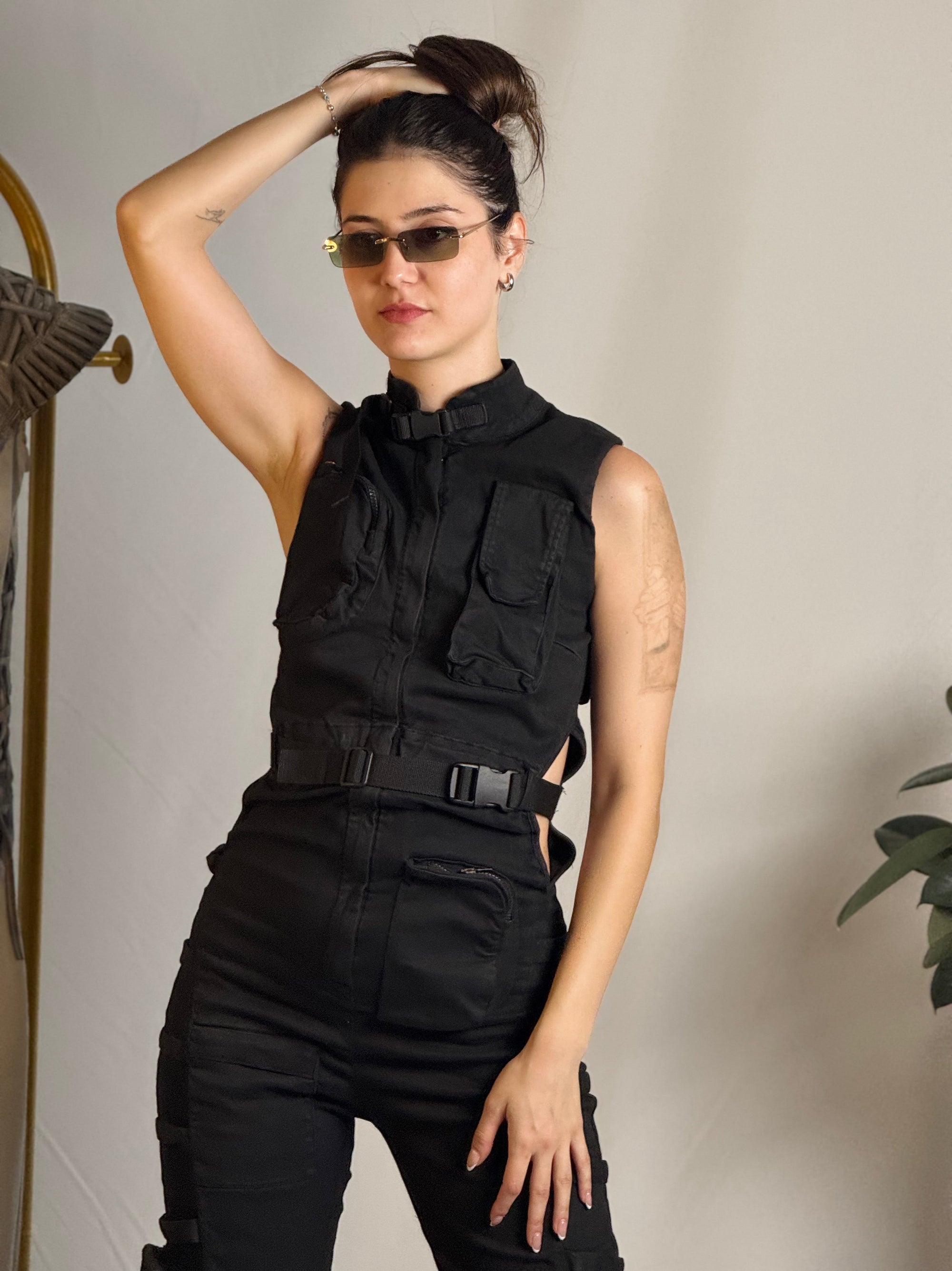 Tomb Raider Style Overall Jump-Suit