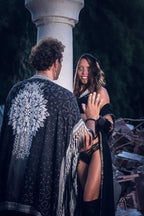 Cosmic Mandala Fringe Poncho