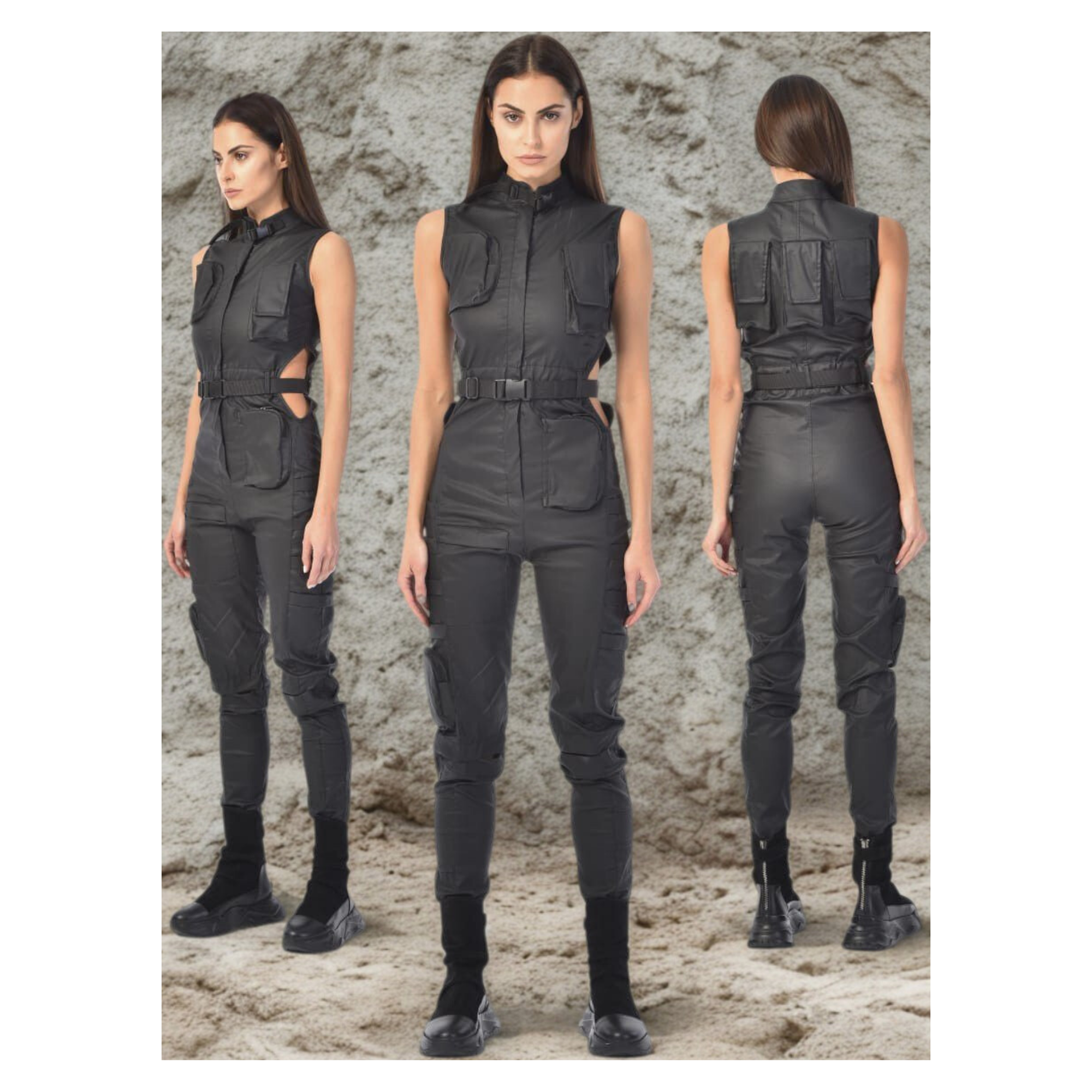 Tomb Raider Style Overall Jump-Suit