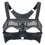 Khutulun Beaded Modular Top with Leather Balconette Bra –  4 Color Variants