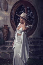 Kameleo Laser Cut Vest (White/Cream)