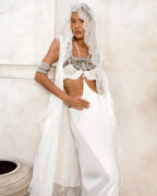 Khutulun Beaded Modular Top with Leather Balconette Bra –  4 Color Variants