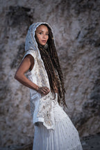 Mystic Fusion Sequin Vest (White/Gold)