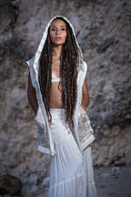 Mystic Fusion Sequin Vest (White/Gold)