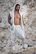 Mystic Fusion Sequin Vest (White/Gold)