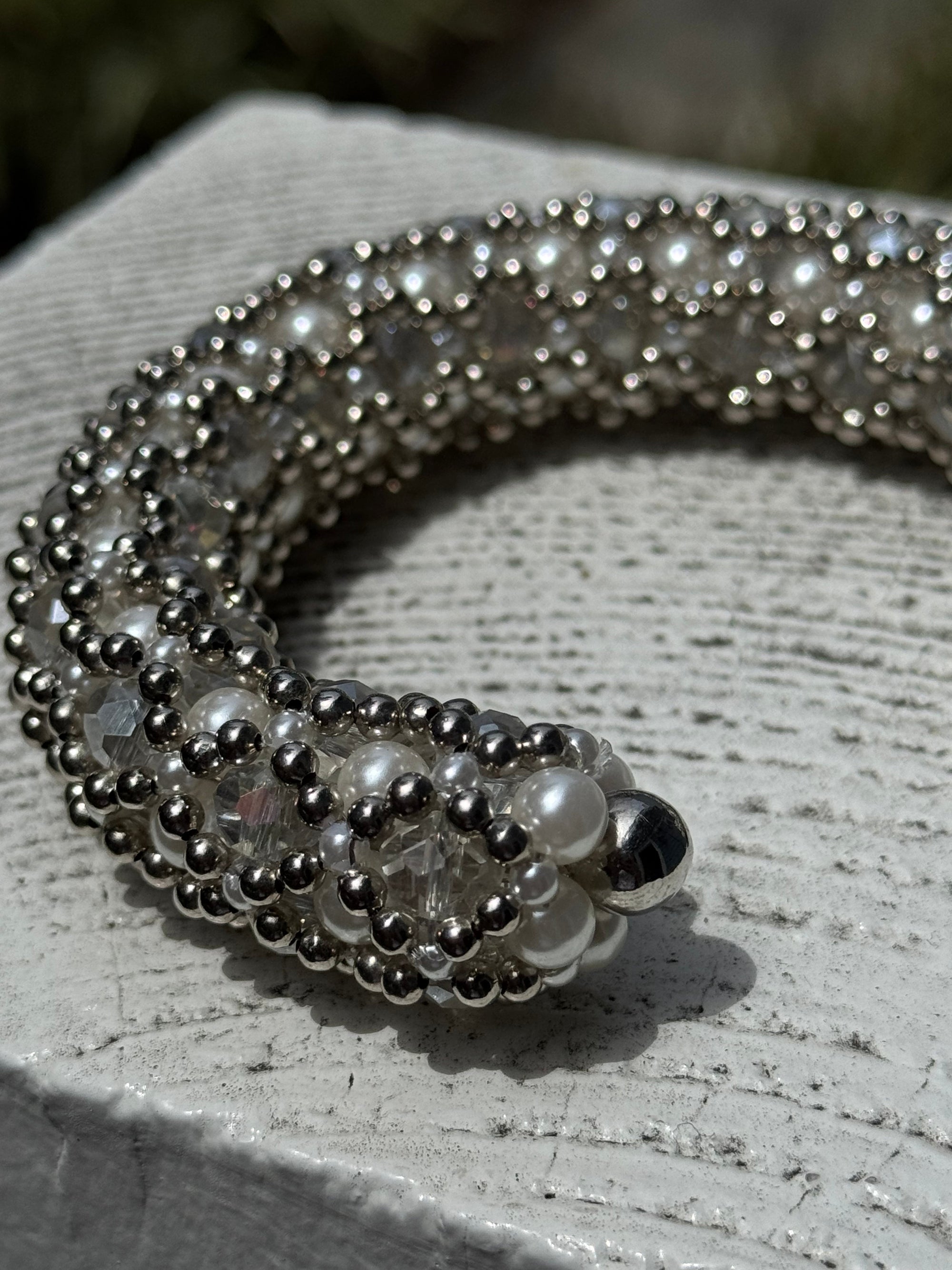 Nyx Cross-Beaded Cuff - 2 Color Variants